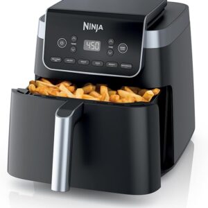 Ninja | Air Fryer | 6.5 QT Pro XL Capacity fits 9lbs of Wings | 6-in-1 Max Crisp, Air Fry, Roast, Bake, Reheat & Dehydrate | Nonstick Basket, Crisper Plate & Recipe Guide | Grey | AF181